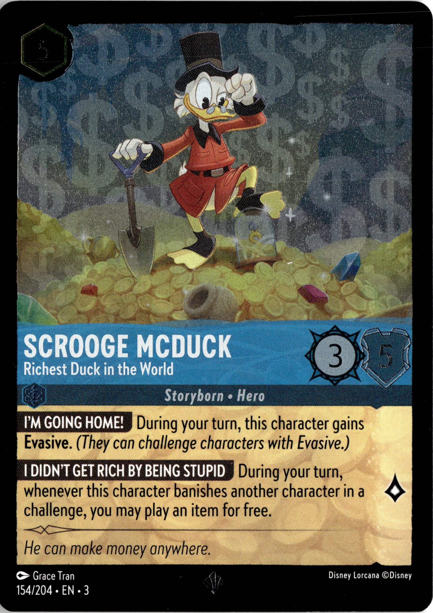 2024 Disney Lorcana En 3 Scrooge McDuck graded slab