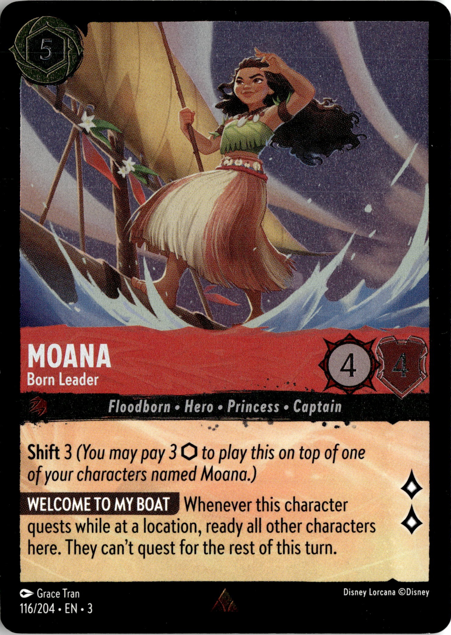2024 Disney Lorcana En 3 Moana graded slab