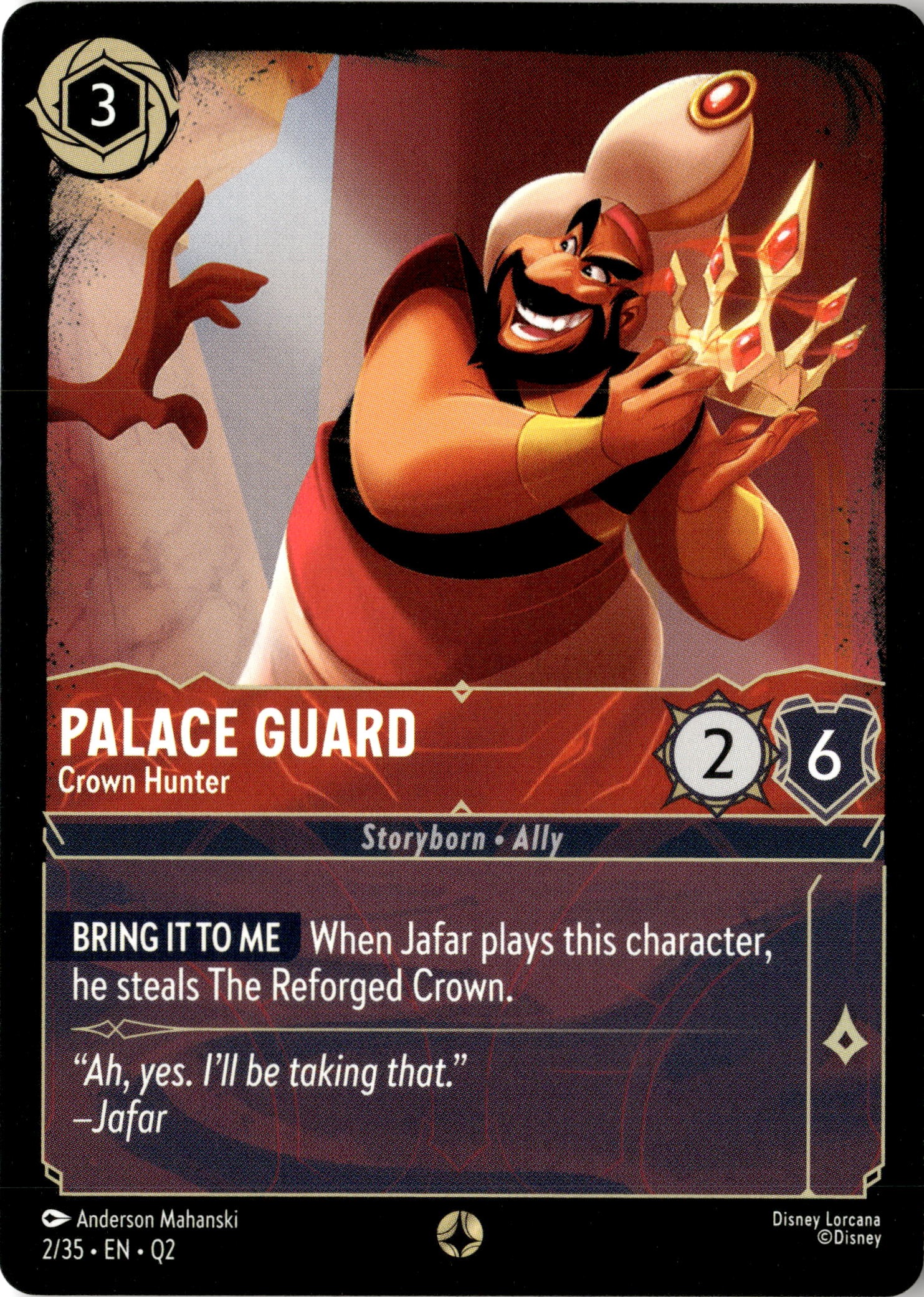 2025 Disney Lorcana En Q2 Palace Guard graded slab