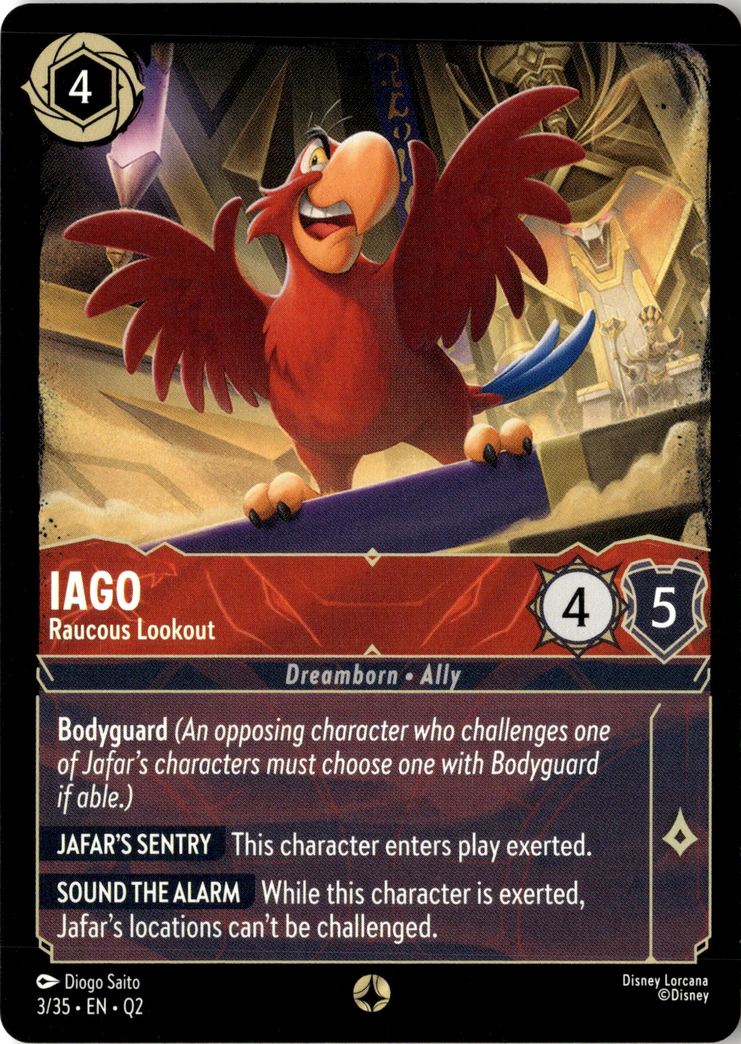 2025 Disney Lorcana En Q2 Iago graded slab