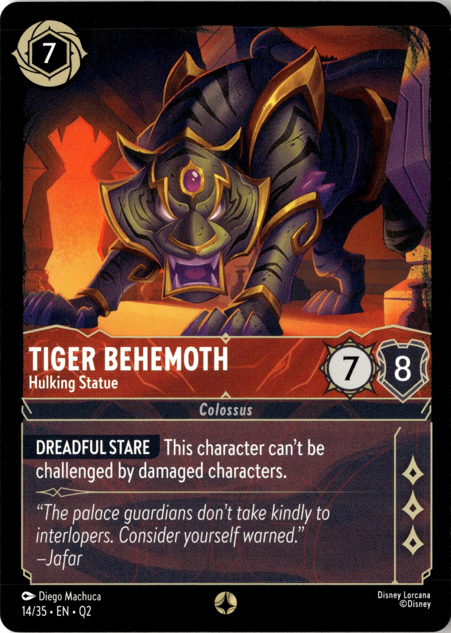 2025 Disney Lorcana En Q2 Tiger Behemoth graded slab