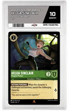 2024 DISNEY LORCANA EN 3 Into the Inklands #75 HELGA SINCLAIR MPE 10 GEM/MT — graded card up for auction