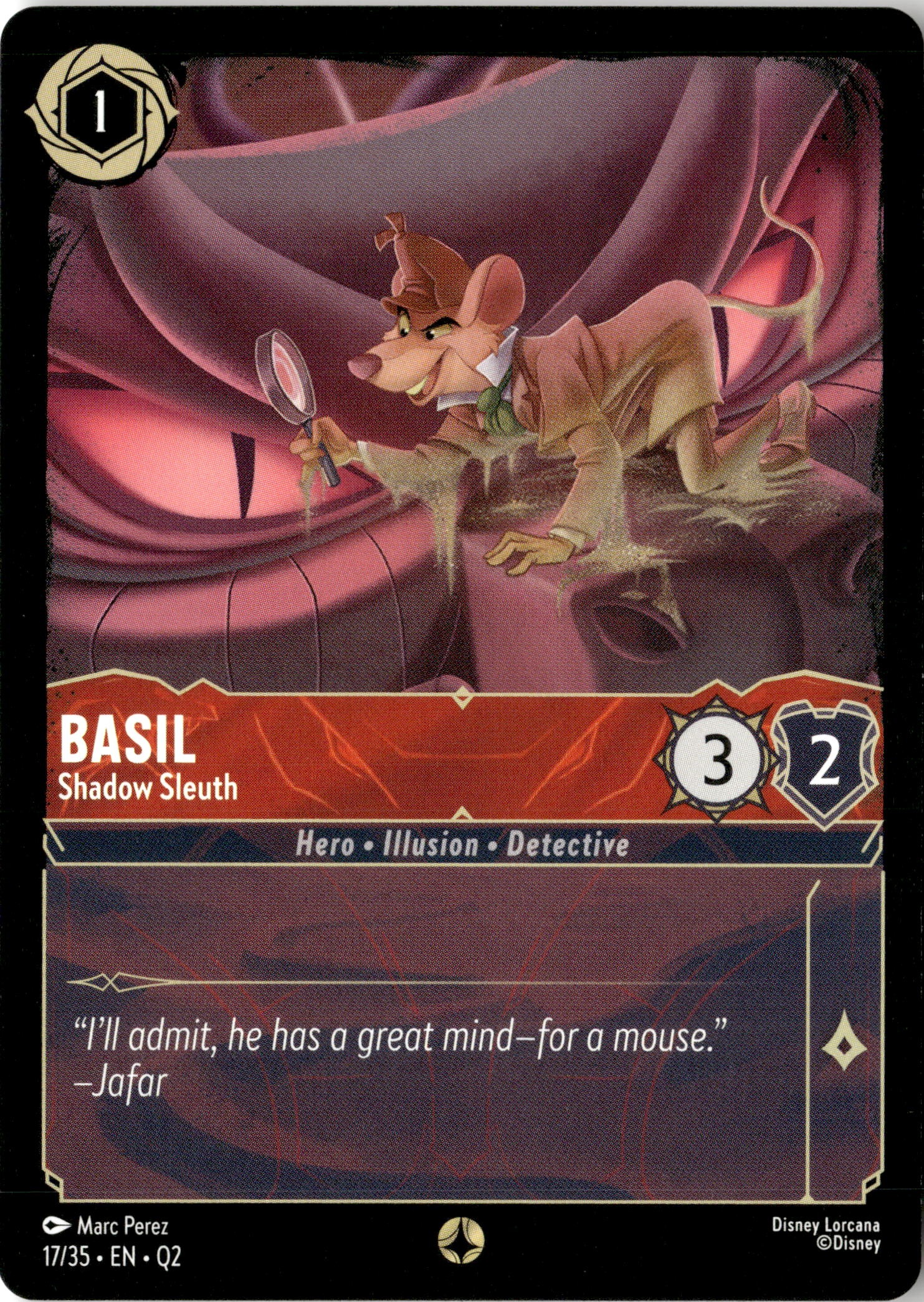 2025 Disney Lorcana En Q2 Basil graded slab