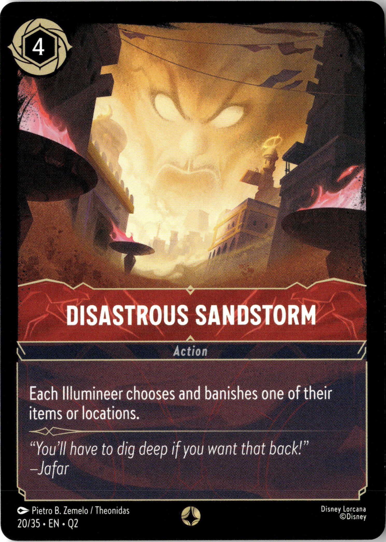 2025 Disney Lorcana En Q2 Disastrous Sandstorm graded slab