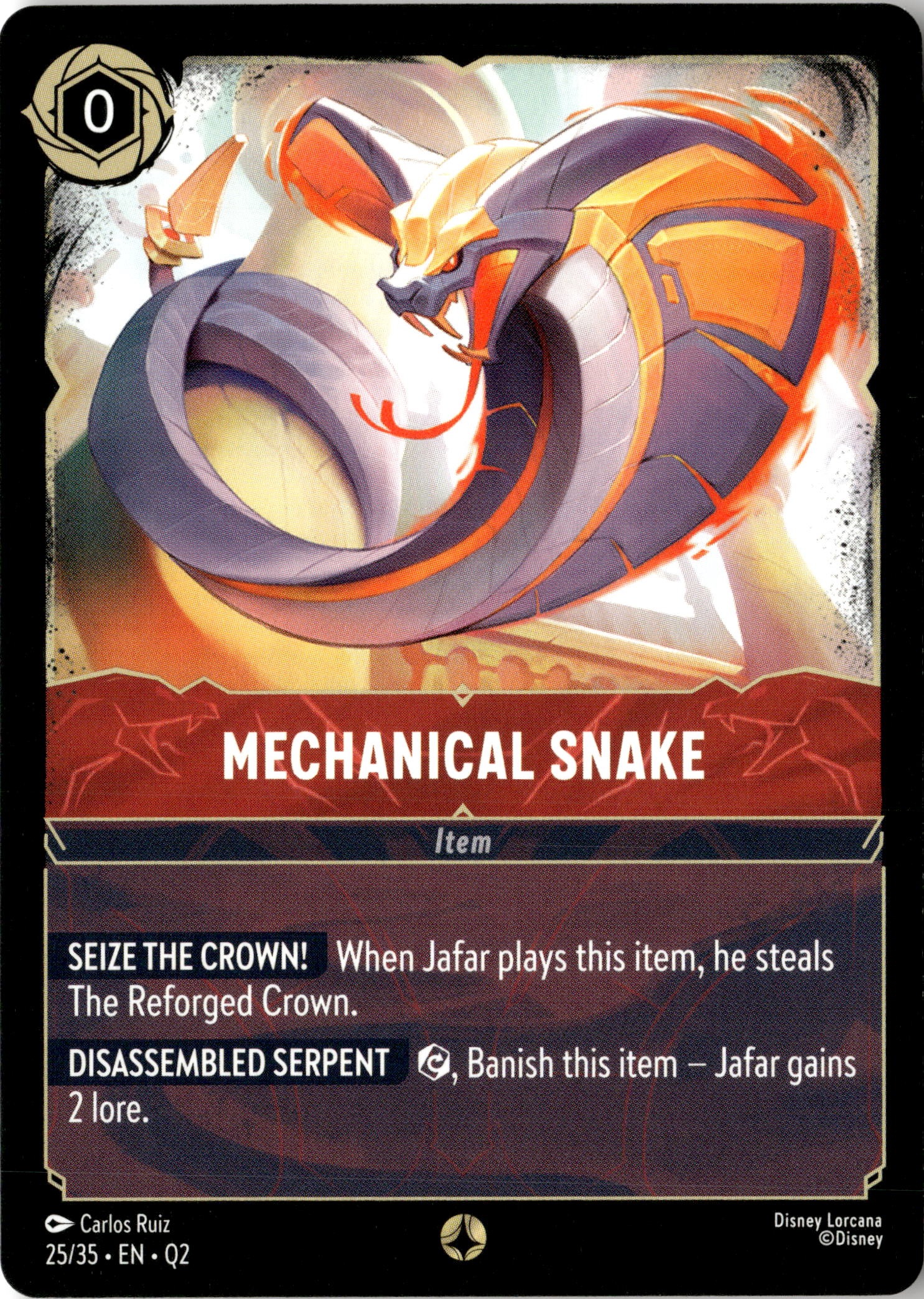 2023 Disney Lorcana En 2 Mechanical Snake graded slab