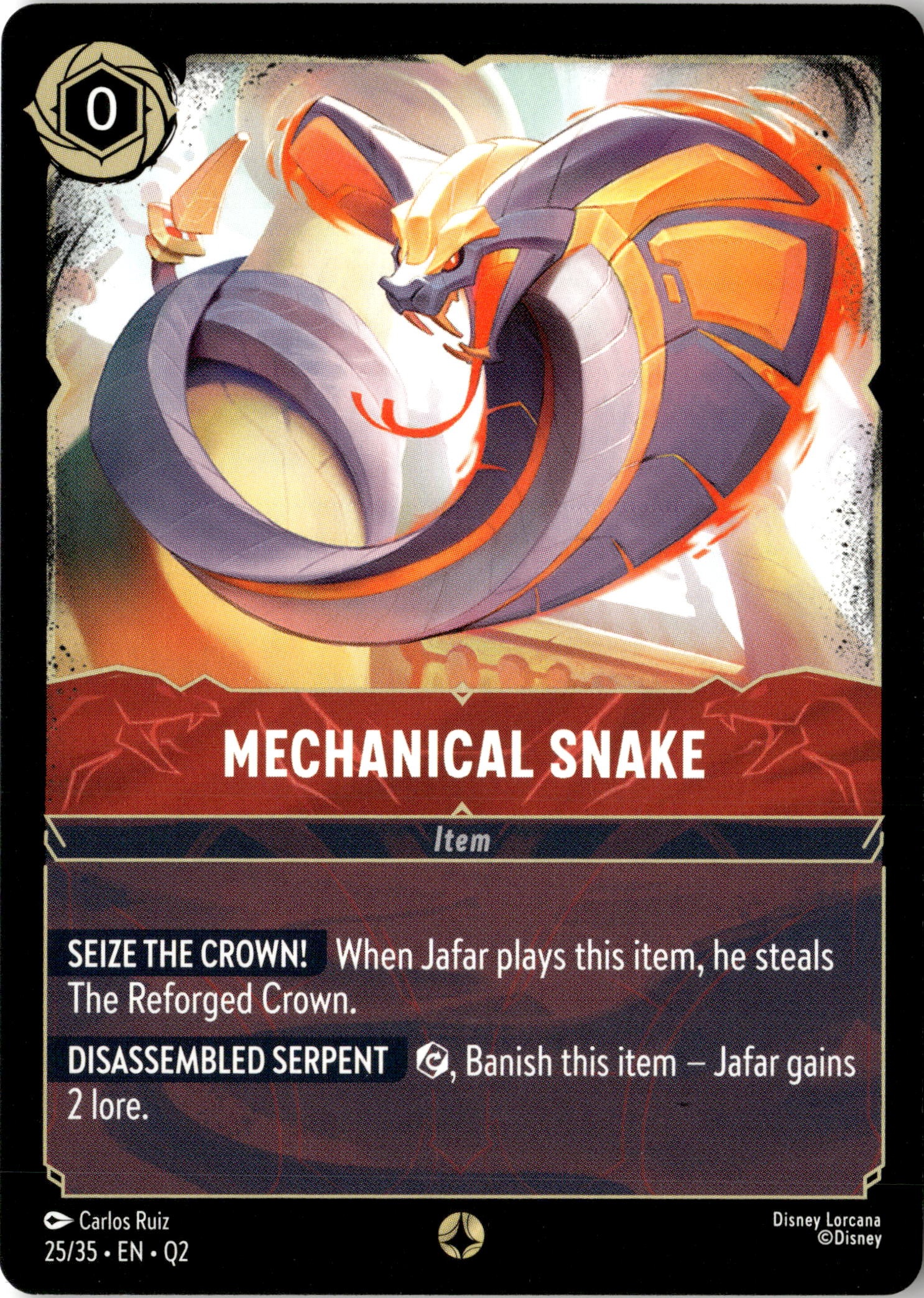 2025 Disney Lorcana En Q2 Mechanical Snake graded slab