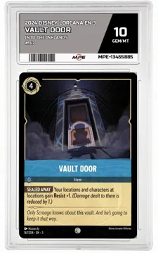 2024 DISNEY LORCANA EN 3 Into the Inklands #167 VAULT DOOR MPE 10 GEM/MT — graded card up for auction