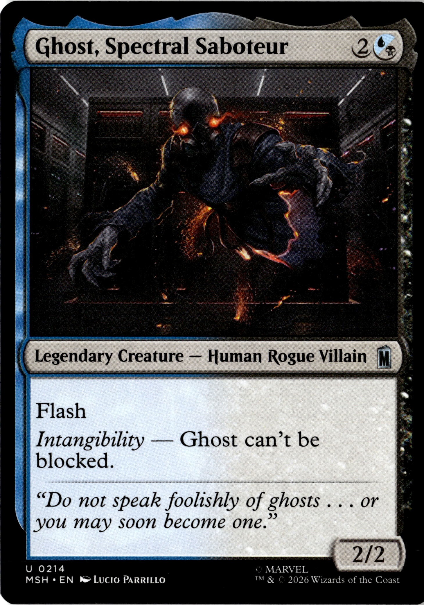 2026 Mtg Msh En Ghost, Spectral Saboteur graded slab
