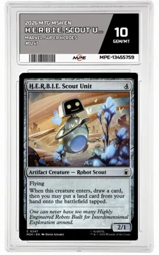 2026 MTG MSH EN Marvel Super Heroes #0247 H.E.R.B.I.E. SCOUT UNIT MPE 10 GEM/MT — graded card up for auction