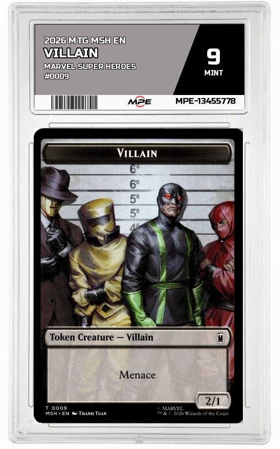2026 MTG MSH EN Marvel Super Heroes #0009 VILLAIN MPE 9 MINT — graded card auctioned from the MPE vault