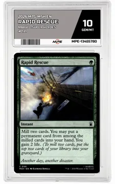 2026 MTG MSH EN Marvel Super Heroes #0181 RAPID RESCUE MPE 10 GEM/MT — graded card up for auction