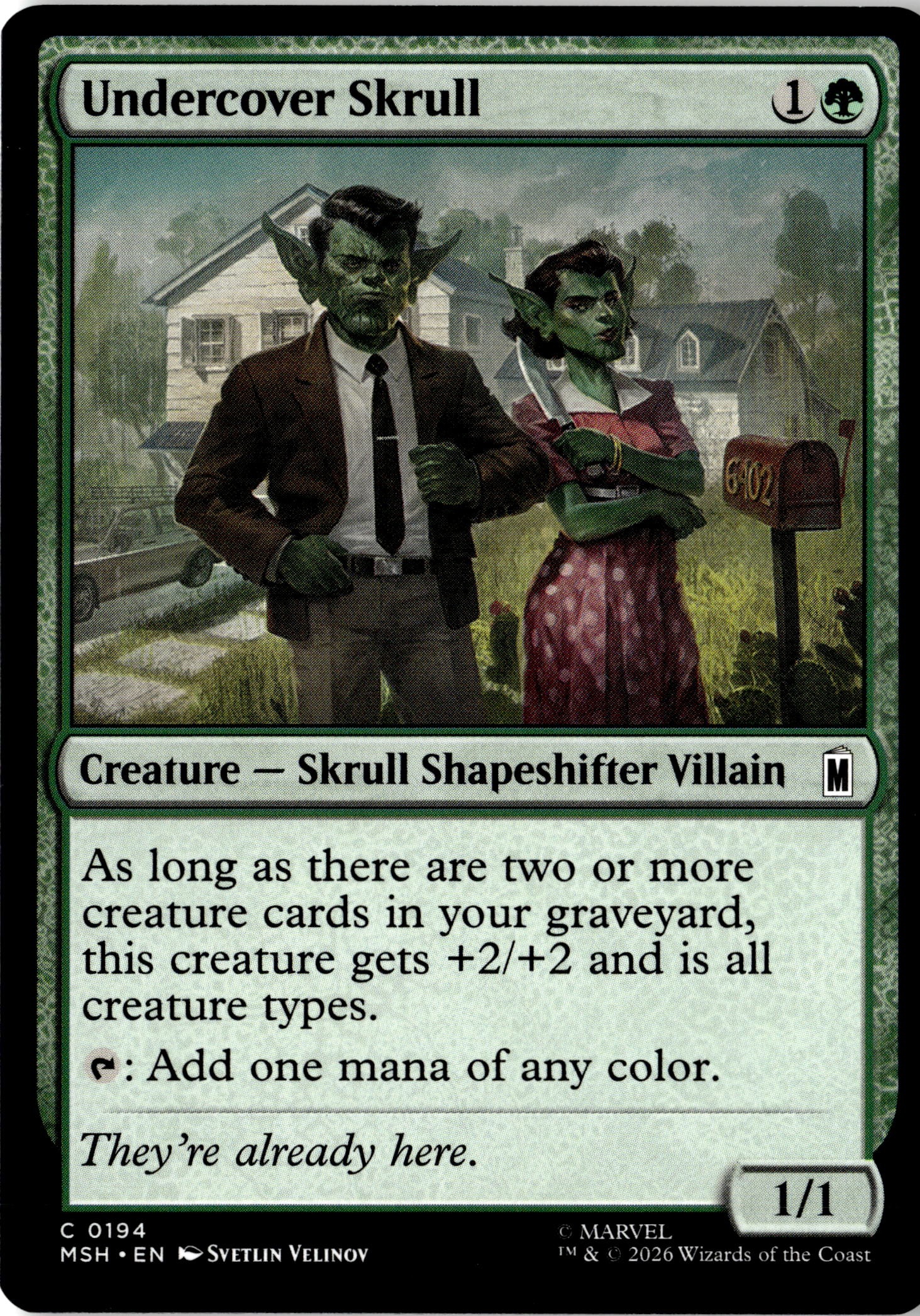 2026 Mtg Msh En Undercover Skrull graded slab