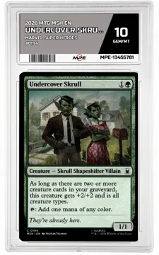2026 MTG MSH EN Marvel Super Heroes #0194 UNDERCOVER SKRULL MPE 10 GEM/MT — graded card up for auction