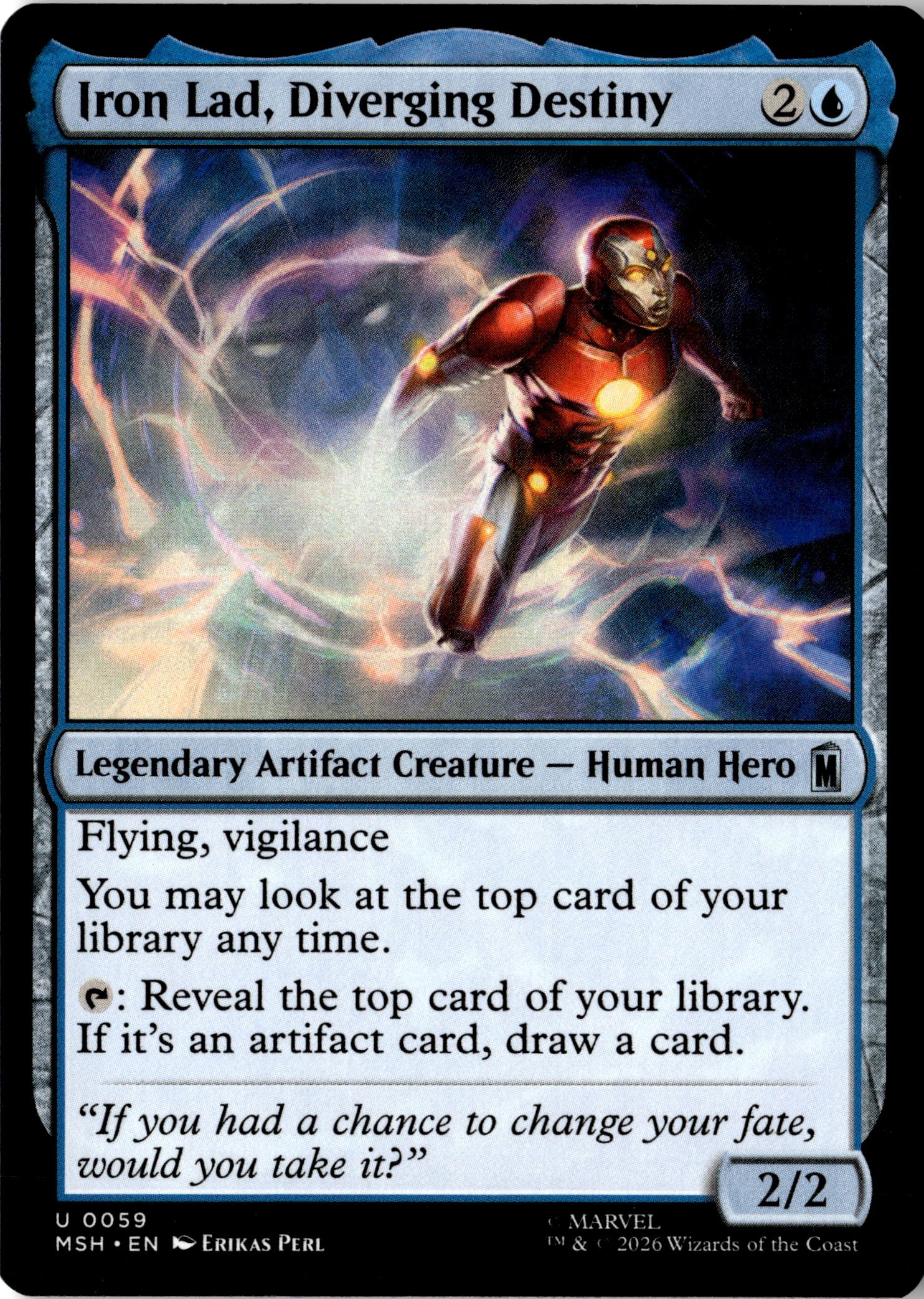 2026 Mtg Msh En Iron Lad, Diverging Destiny graded slab