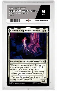 2026 MTG MSH EN Marvel Super Heroes #0013 COLLEEN WING, STREET SAMURAI MPE 9 MINT — graded card up for auction