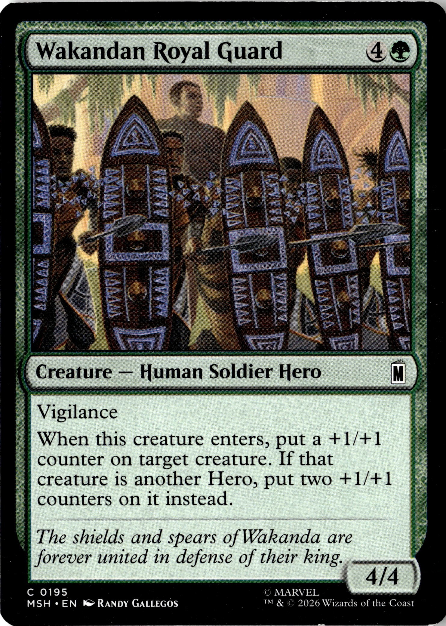 2026 Mtg Msh En Wakandan Royal Guard graded slab