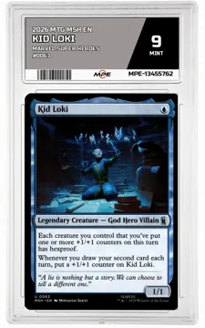 2026 MTG MSH EN Marvel Super Heroes #0063 KID LOKI MPE 9 MINT — graded card up for auction