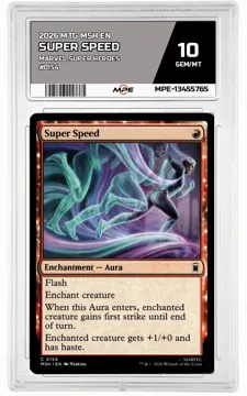 2026 MTG MSH EN Marvel Super Heroes #0154 SUPER SPEED MPE 10 GEM/MT — graded card up for auction