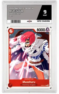 2024 ONE PIECE OP08 EN Two Legends #011 MUSSHUR MPE 9 MINT — graded card up for auction