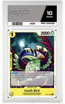 2024 ONE PIECE OP08 EN Two Legends #100 SOUTH BIRD MPE 10 GEM/MT — graded card up for auction
