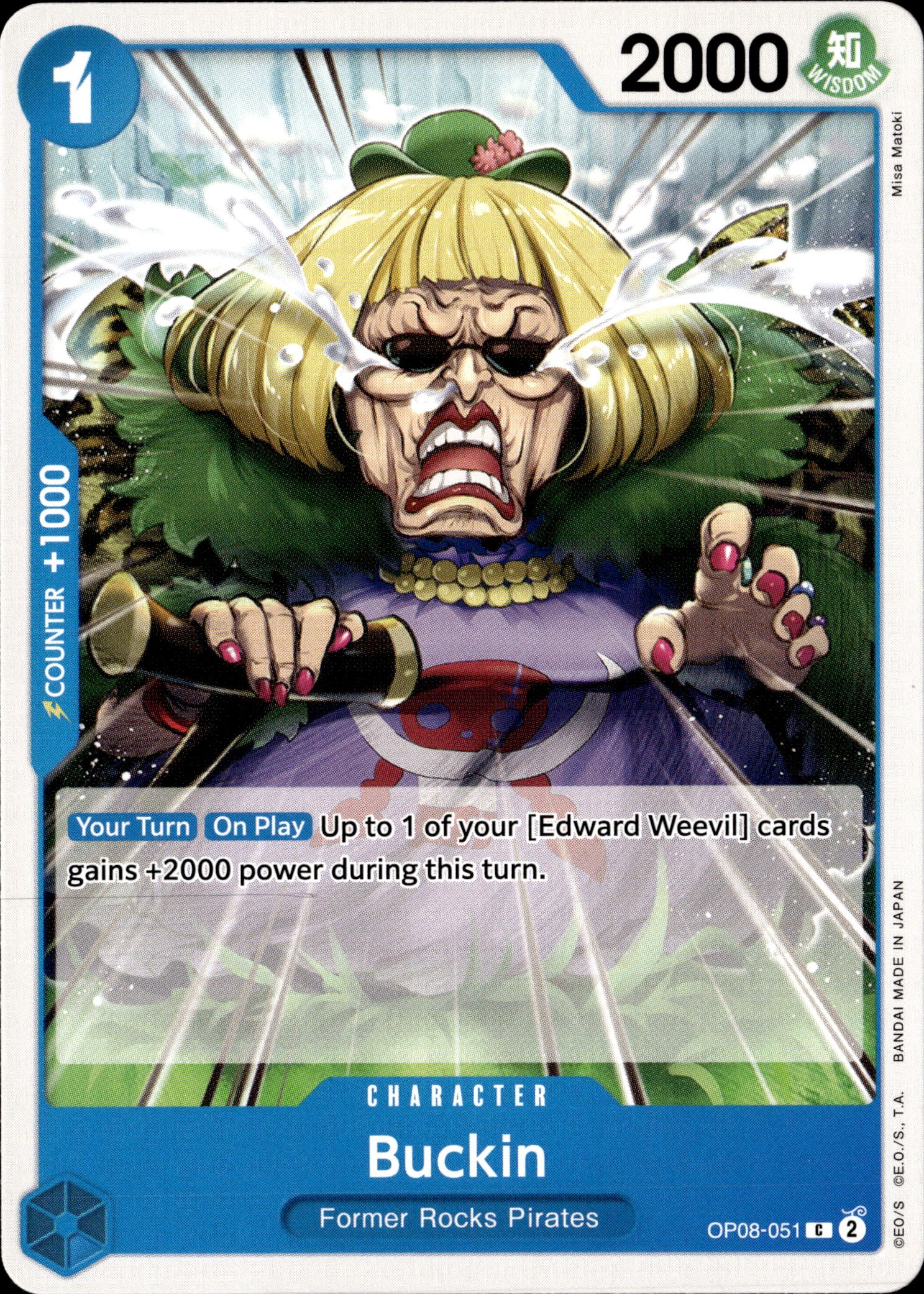 2024 One Piece Op08 En Buckin graded slab
