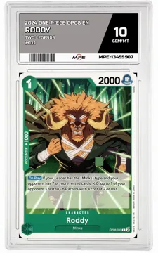2024 ONE PIECE OP08 EN Two Legends #033 RODDY MPE 10 GEM/MT — graded card up for auction