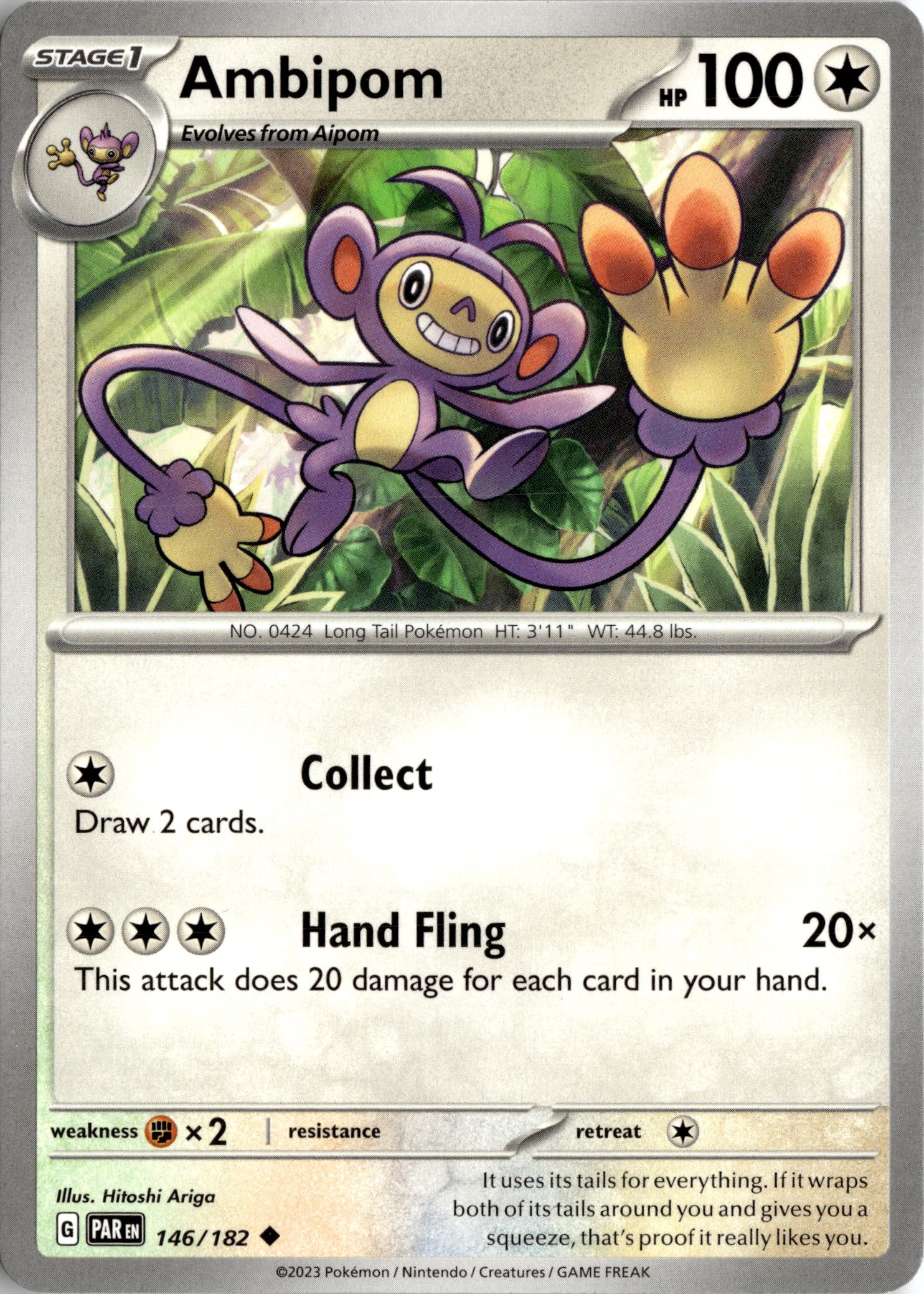 2023 Pokemon Par En Ambipom graded slab