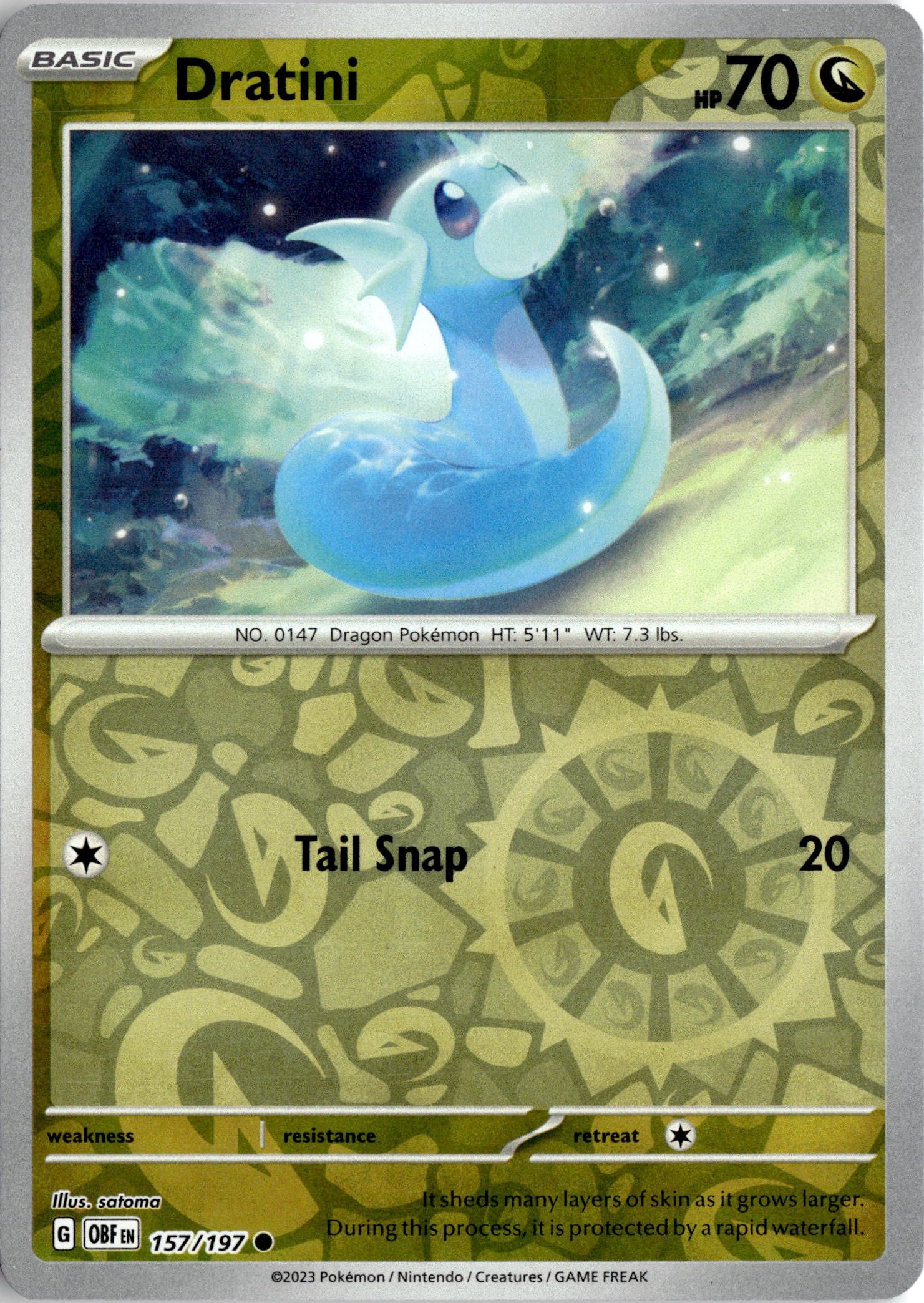 2023 Pokemon Obf En Dratini graded slab