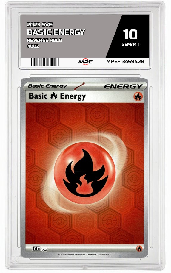 2023 SVE REVERSE HOLO #002 BASIC ENERGY MPE 10 GEM/MT — graded card auctioned from the MPE vault