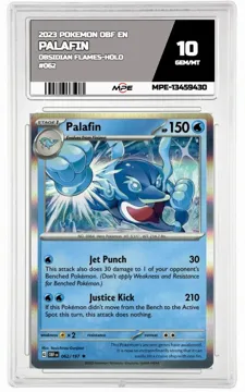 2023 POKEMON OBF EN OBSIDIAN FLAMES-HOLO #062 PALAFIN MPE 10 GEM/MT — graded card up for auction