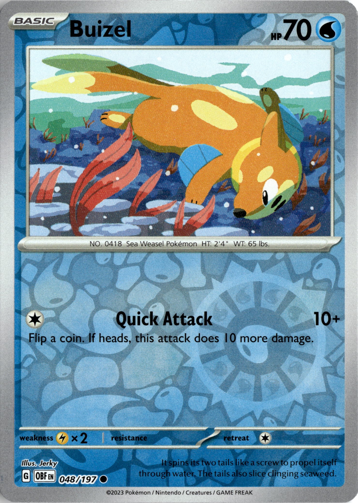 2023 Pokemon Obf En Buizel graded slab