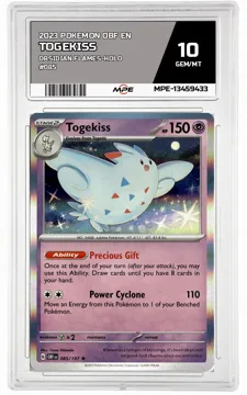 2023 POKEMON OBF EN OBSIDIAN FLAMES-HOLO #085 Togekiss MPE 10 GEM/MT — graded card up for auction