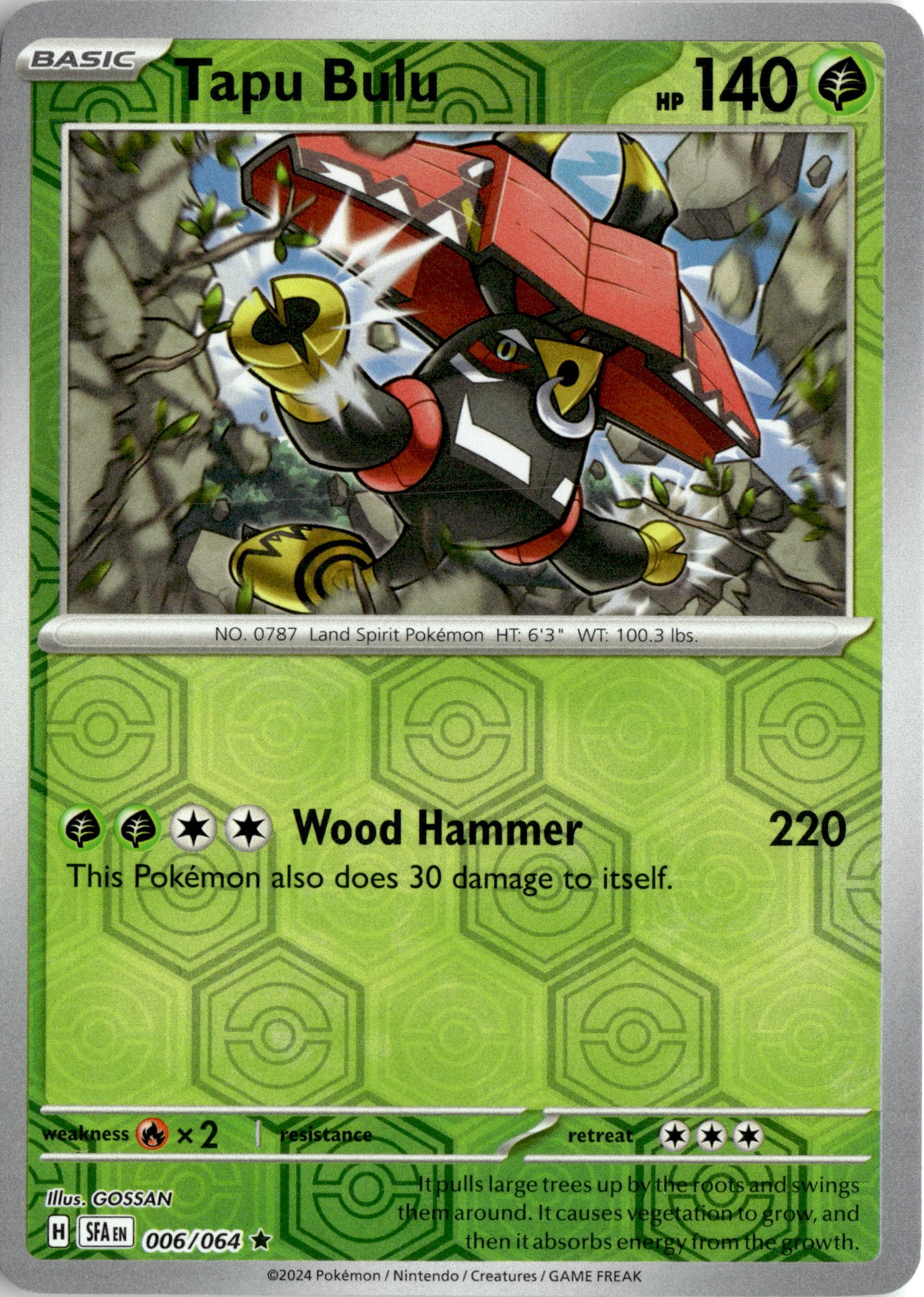 2024 Pokemon Sfa En Tapu Bulu graded slab