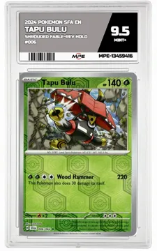 2024 POKEMON SFA EN SHROUDED FABLE-REV HOLO #006 Tapu Bulu MPE 9.5 MINT+ — graded card up for auction