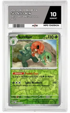 2023 POKEMON OBF EN OBSIDIAN FLAMES-REV HOLO #025 Scovillain MPE 10 GEM/MT — graded card up for auction