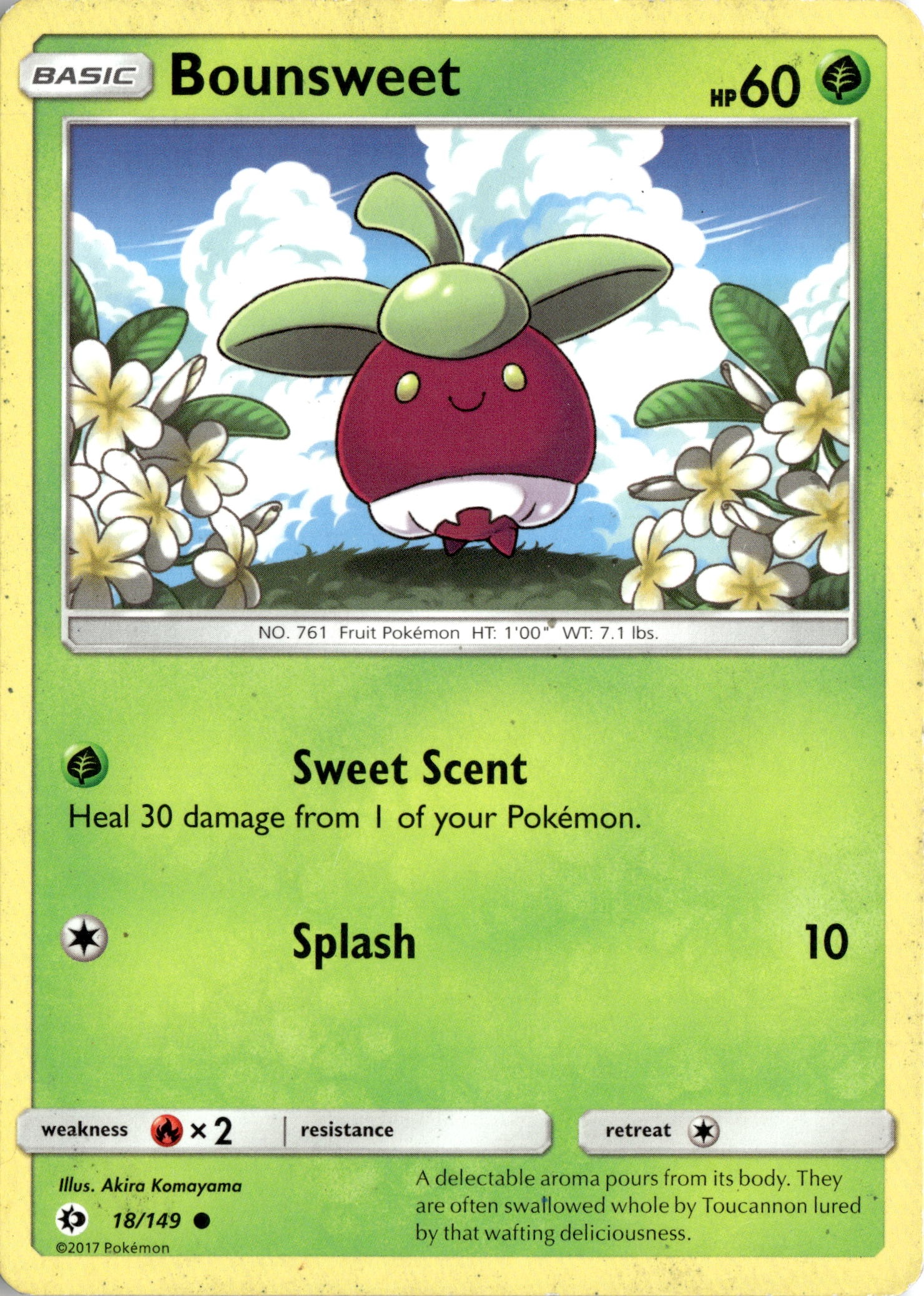 2017 Pokemon Sum En Bounsweet graded slab