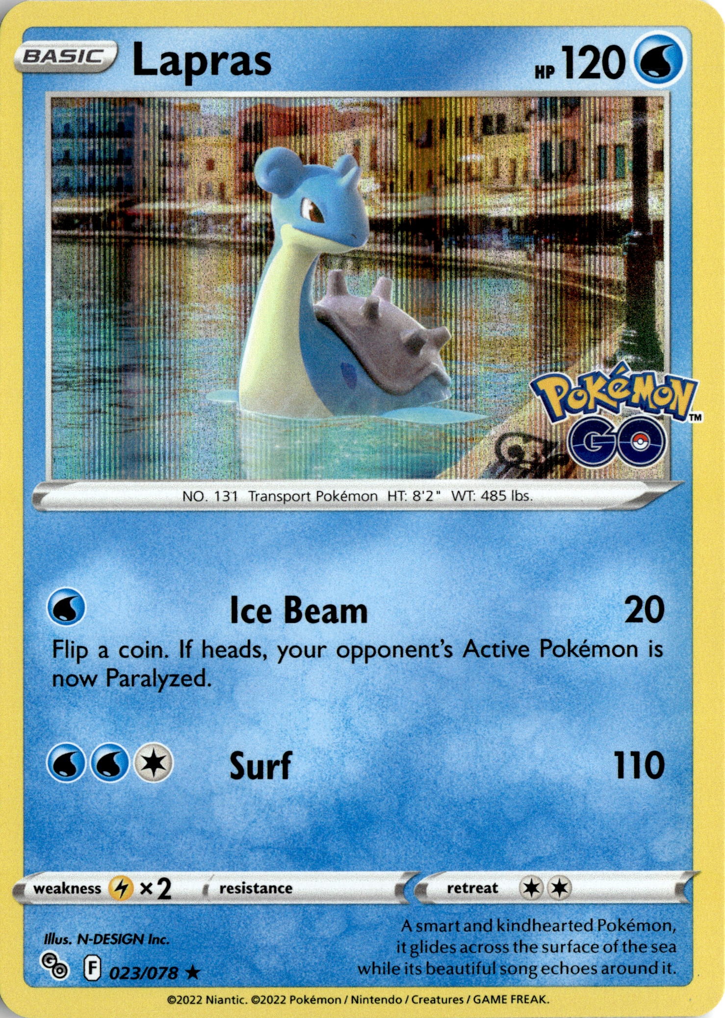 2022 Pokemon Pgo En Lapras graded slab