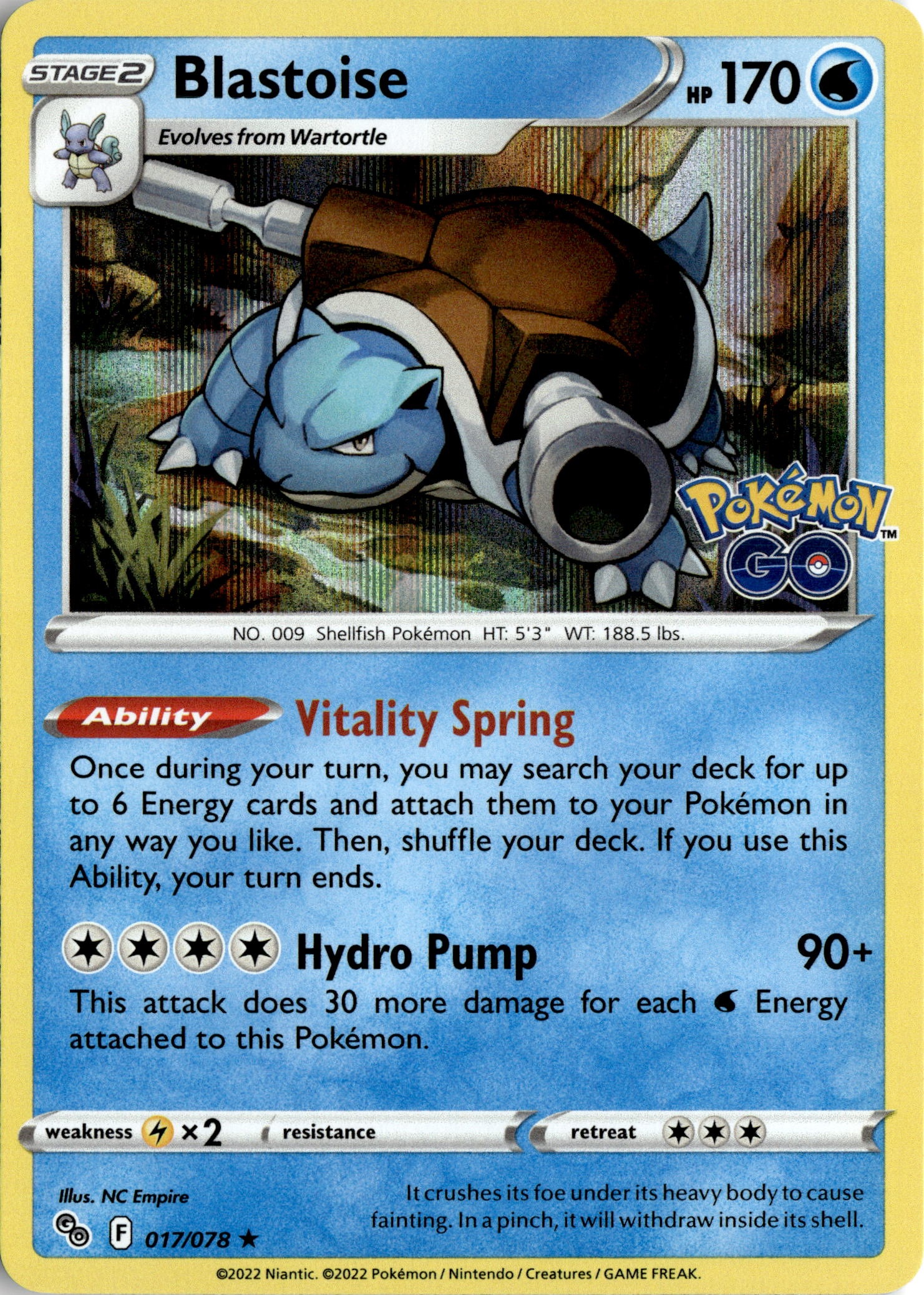 Blastoise graded slab