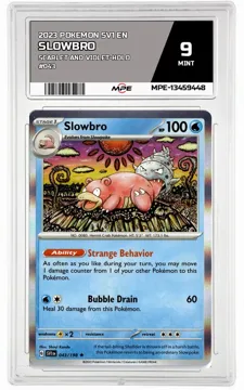 2023 POKEMON SV1 EN SCARLET AND VIOLET-HOLO #043 Slowbro MPE 9 MINT — graded card up for auction