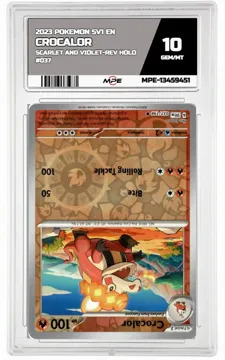 2023 POKEMON SV1 EN SCARLET AND VIOLET-REV HOLO #037 CROCALOR MPE 10 GEM/MT — graded card up for auction