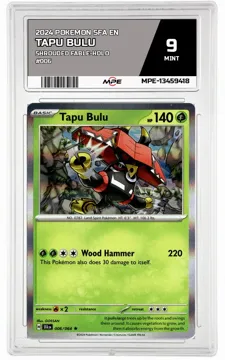 2024 POKEMON SFA EN SHROUDED FABLE-HOLO #006 Tapu Bulu MPE 9 MINT — graded card up for auction