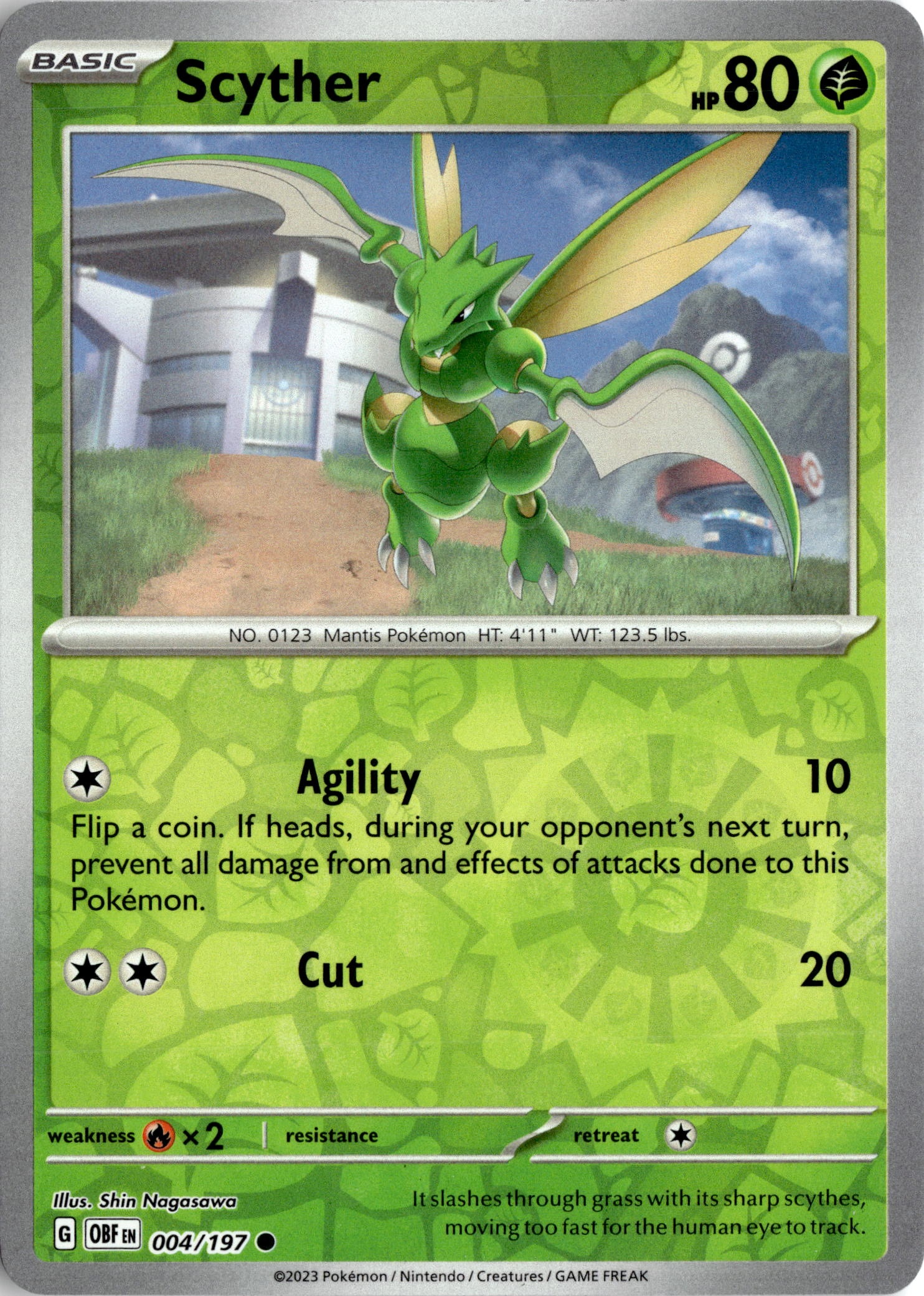 2023 Pokemon Obf En Scyther graded slab