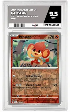 2024 POKEMON SCR EN STELLAR CROWN-REV HOLO #021 Pansear MPE 9.5 MINT+ — graded card up for auction