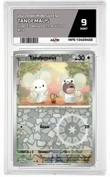2023 POKEMON SV1 EN SCARLET AND VIOLET-REV HOLO #159 Tandemaus MPE 9 MINT — graded card up for auction