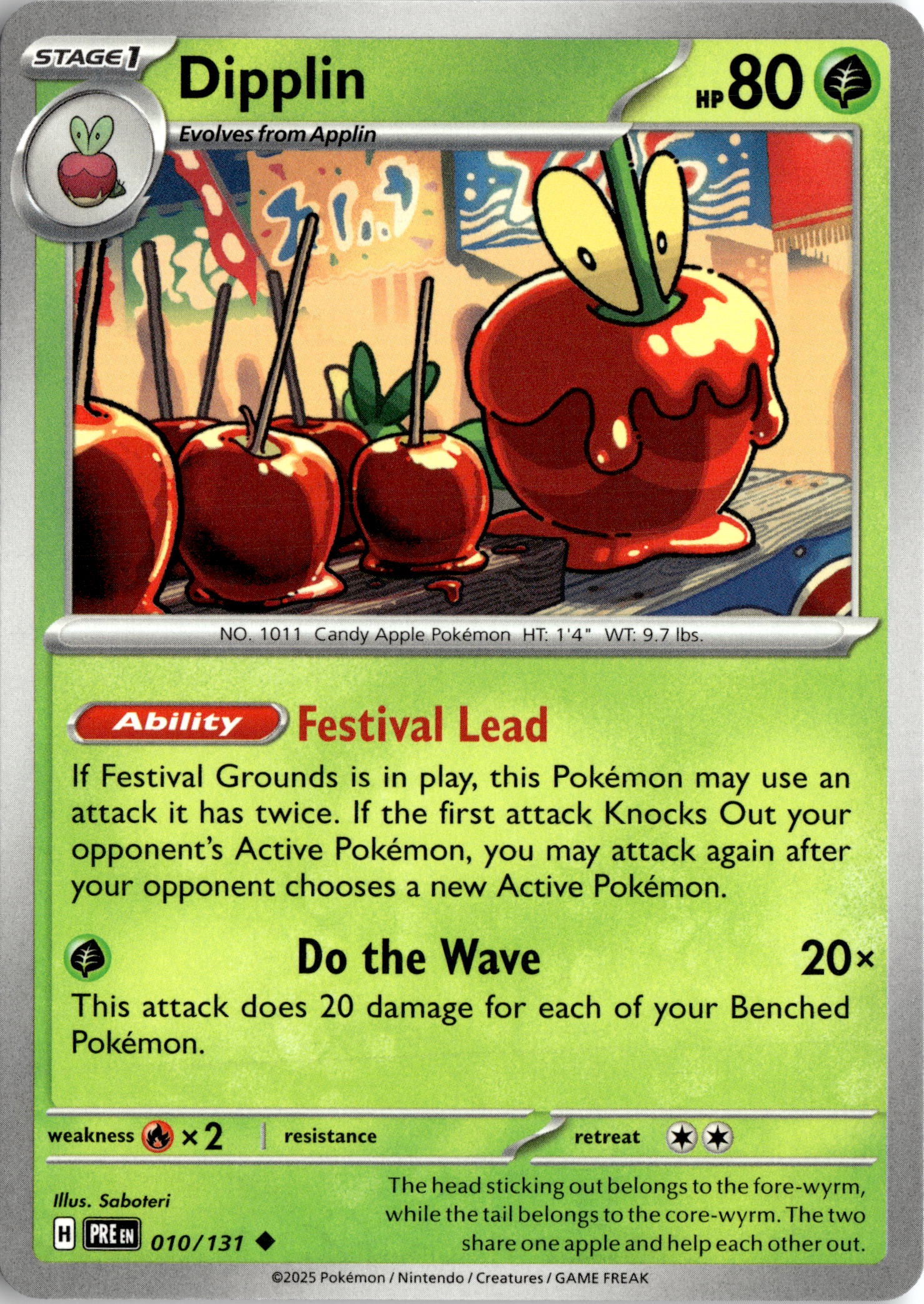 2025 Pokemon Pre En Dipplin graded slab