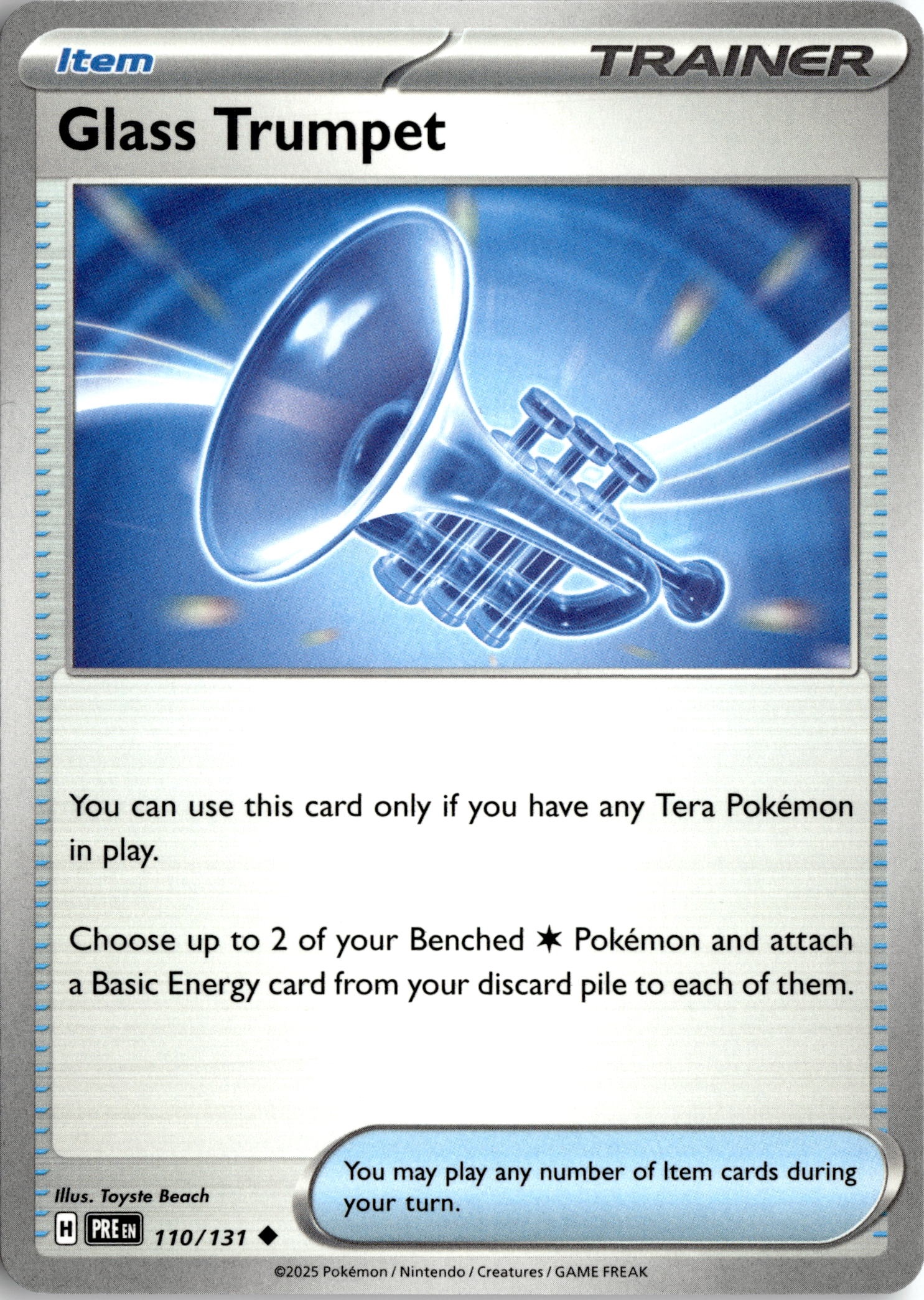 2025 Pokemon Pre En Glass Trumpet graded slab