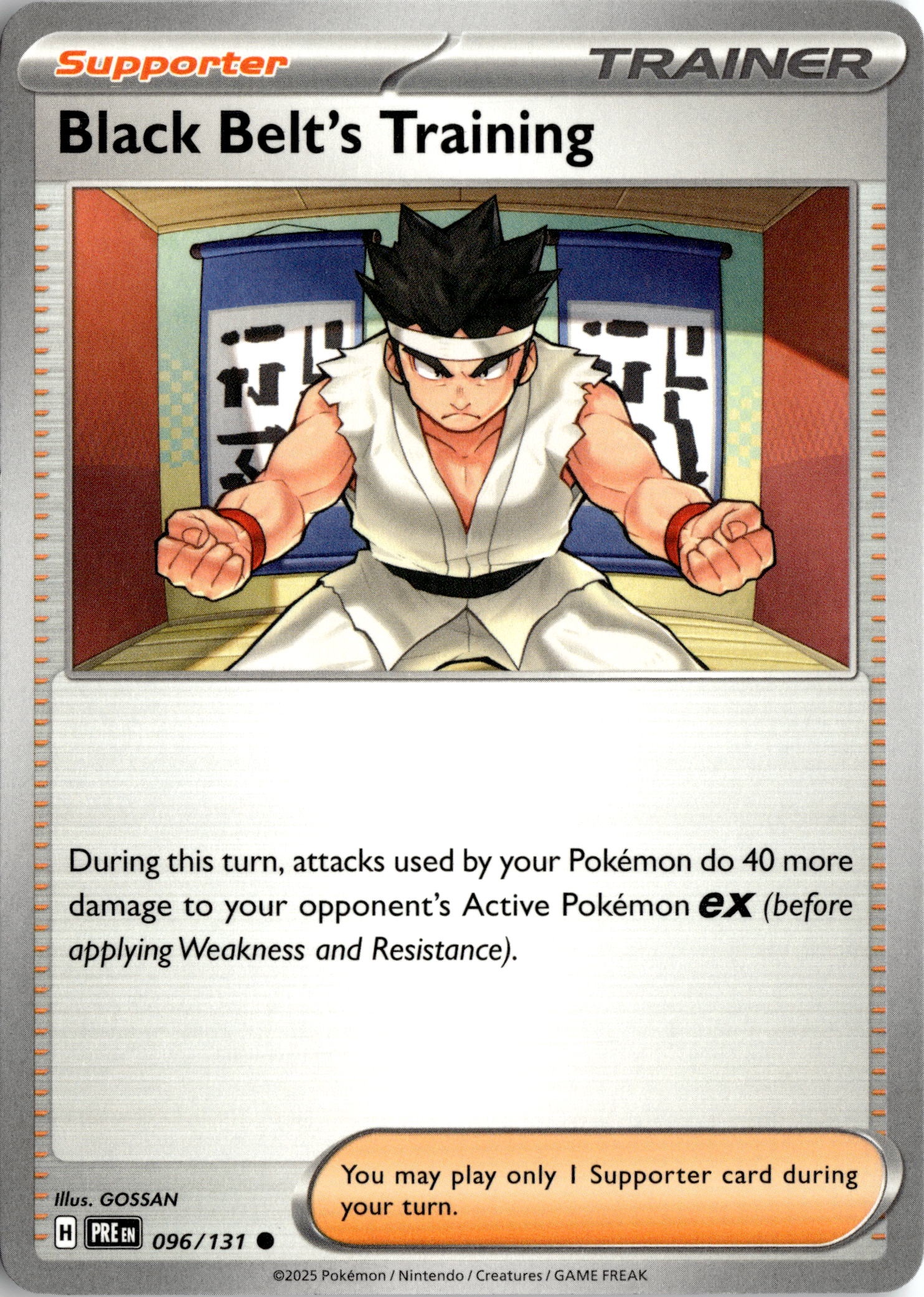 2025 Pokemon Pre En Black Belt's Training graded slab