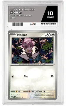 2025 POKEMON PRE EN PRISMATIC EVOLUTIONS #090 Noibat MPE 10 GEM/MT — graded card up for auction
