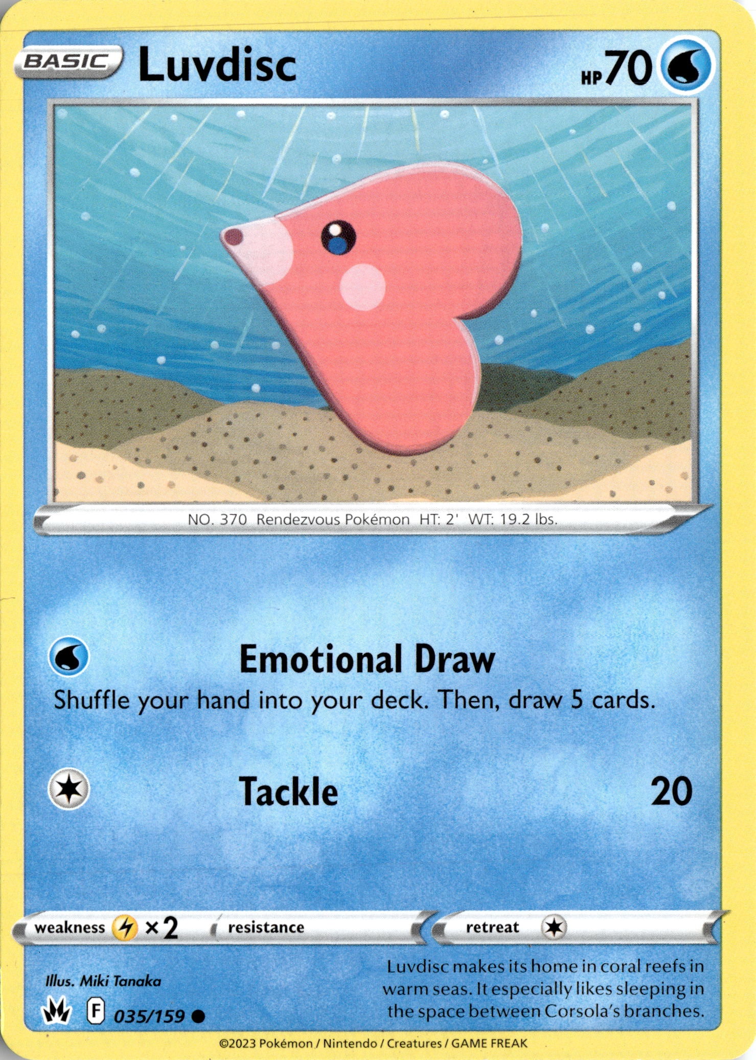 2023 Pokemon Crz En Luvdisc graded slab