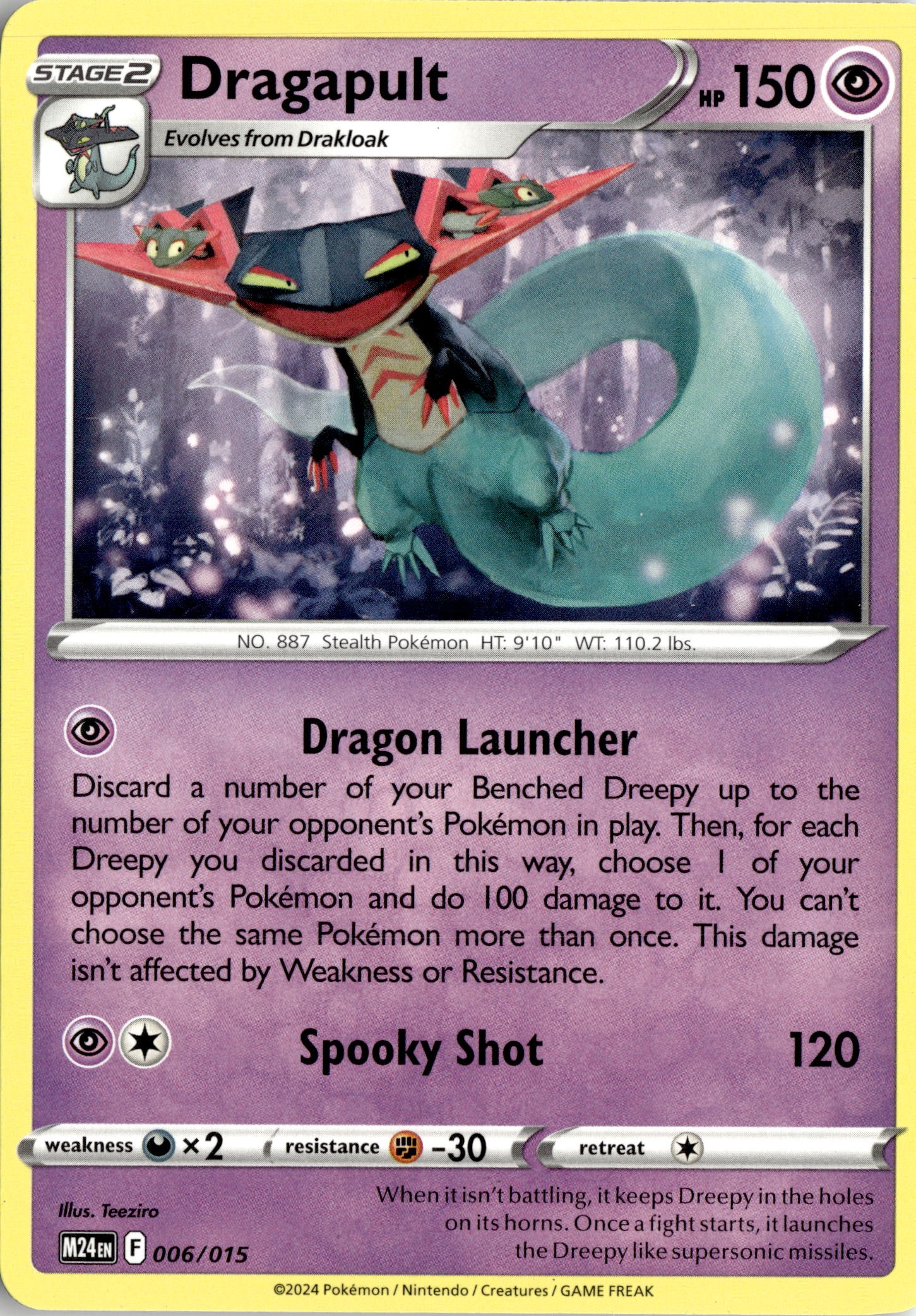 2023 Pokemon M23 En Dragapult graded slab